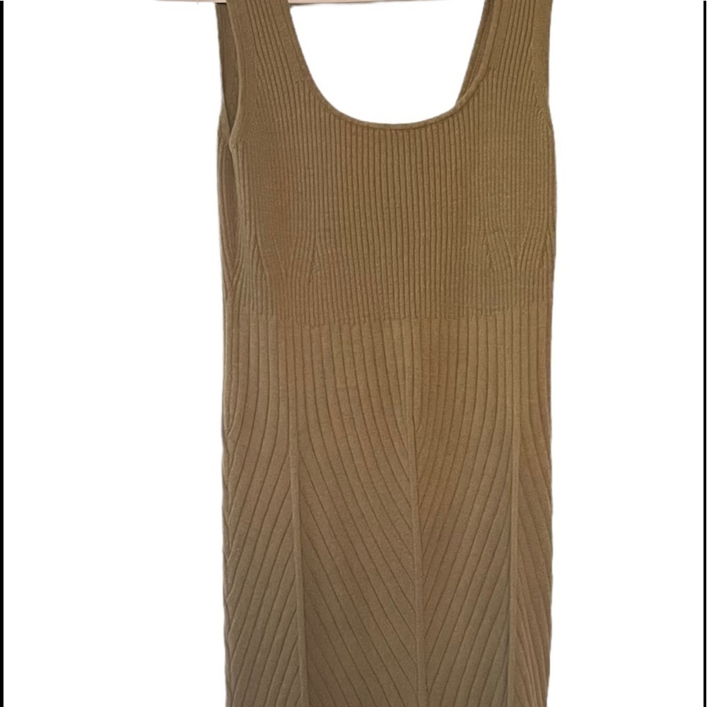 Anthropologie Maeve Knit Ribbed Sweater Tank Dress with Slits - Picture 4 of 8